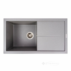 кухонная мойка Valeso Solid 78x43,5x20 на столешницу, гранит, серый металик (SP000047086)
