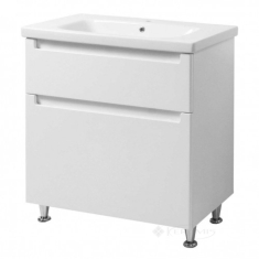 тумба с умывальником Юввис Эльба 85x65x46 Bolero ТНБ-2 Д белый (45867-0111)