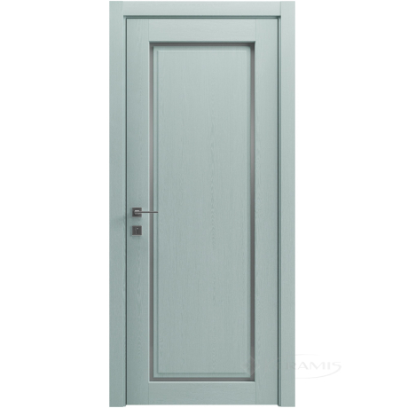 Дверне полотно Rodos Style 1 700 мм, полустекло, сосна браш mint