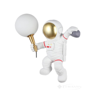 светильник настольный Levistella декоративный, космонавт, белый-золото (784V1005LW-1)