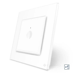 выключатель сенсорный Livolo Sense проходной/перекрестный, 1 сенсор с рамкой, белый (722000311)