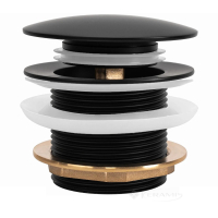 донный клапан Rea с системой click-clack, универсальный, черный/золотой (REA-W2014)