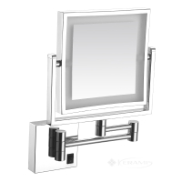 зеркало косметическое Volle 43x33x10 механическое включение, cromo (2500.280801)