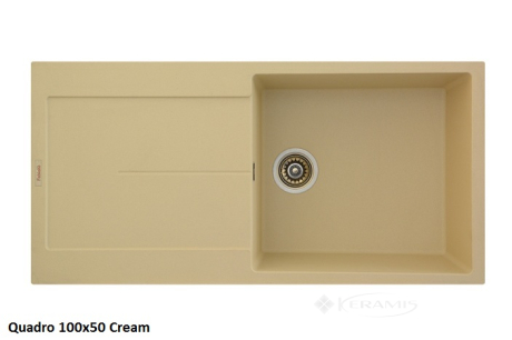 Кухонная мойка Fabiano Quadro 100x50x20 cream