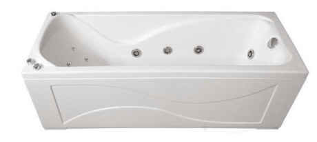 Акрилова гідромасажна ванна Катрін, 1690 x 700 мм (гідро 0,9 Квт + спина)