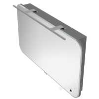 шкафчик зеркальный Botticelli Velluto 100x11,7x55 серый (VltMC-100)