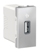 розетка Schneider Electric Unica New USB 1 пост., 1 A, 100-240 В, без рамки, алюминий (NU342830)