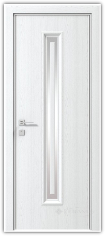 Дверне полотно Rodos Prisma Neon 800 мм, зі склом, слонова кістка