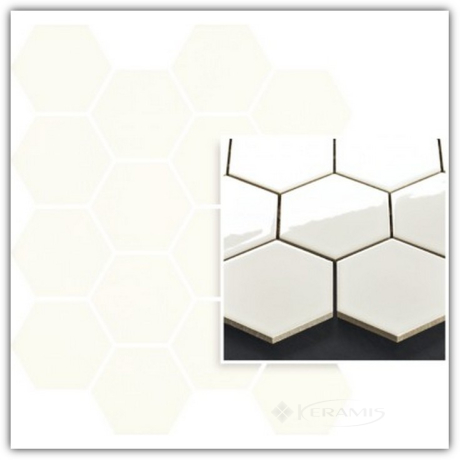 Мозаїка Paradyz Uniwersalna prasowana 22x25,5 bianco hexagon