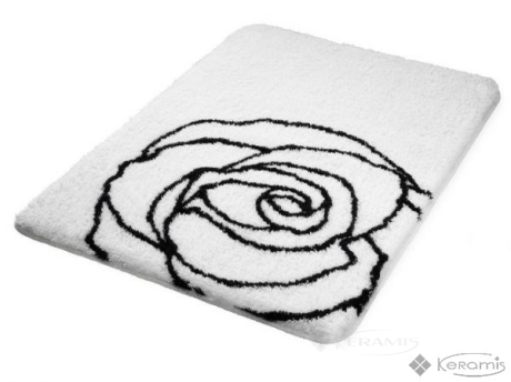 Коврик для ванной Bisk Rose 70x100 бело-черный (02827)