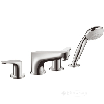 Змішувач для ванни Hansgrohe Focus з витяжним ручним душем (31936000)