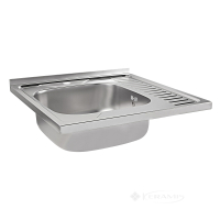 кухонна мийка Lidz 60x60-L 0,6 мм satin (LIDZ6060LSAT06)