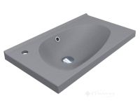 умывальник Miraggio Titania Mirastone 69,5x39,6 серый матовый (980)
