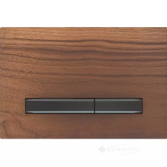 змивна клавіша Geberit Sigma50 для подвійного змиву, чорний хром/горіх чорний (115.671.JX.2)