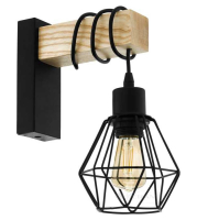 светильник настенный Eglo Townshend 5, черный, коричневый (43135)