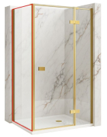 душевая стенка Rea Atlas 100 безопасное стекло, прозрачное, gold brush (REA-K4337)