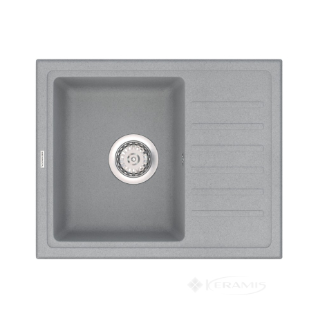 Кухонная мойка Vankor Lira 55,5x45 gray + сифон (LMP 02.55)