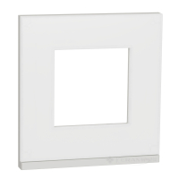 рамка Schneider Electric Unica New 1 пост., матовое стекло, белая (NU600289)