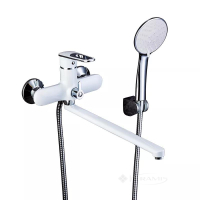 смеситель для ванны Frap поворотный излив, белый-хром (F2249)