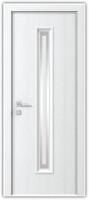 дверное полотно Rodos Prisma Neon 900 мм, со стеклом, слоновая кость
