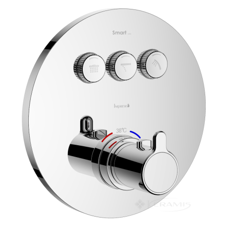 Термостат для ванни Imprese Smart Click прихованого монтажу, хром (ZMK101901233)
