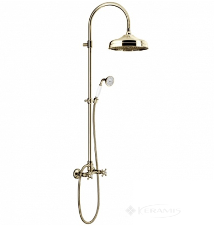 Душевой набор Fir Classic Showers антикварное золото & коричневый керамик (20622711409)