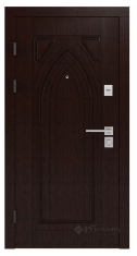 двері вхідні Rodos Standart S 965x2050x111 горіх/крем (Sts 004)