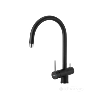 смеситель для кухни Granado Caspe на две воды, black shine (gz0801)