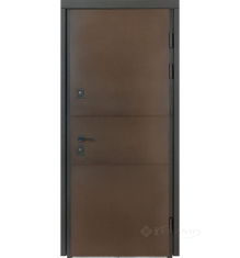 двері вхідні Булат Термо House 950x2050x95 права модель 703/191, венге темний/білий атласний (0073)