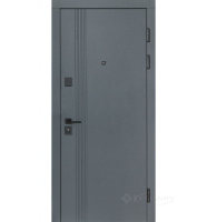 двері вхідні Булат Revolut В-434 940x2040x73 права модель 172, антрацит/білий матовий гладкий (0050)