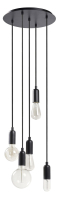 подвесной светильник Exo Estilo, черный, 5 ламп (GN 717F-G05X1A-02)