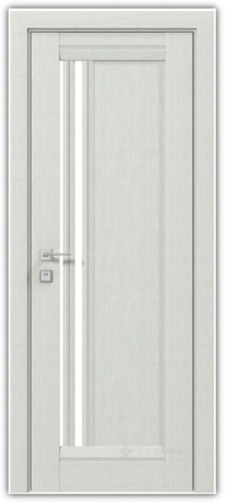 Дверное полотно Rodos Fresca Colombo 600 мм, с полустеклом, сосна крем