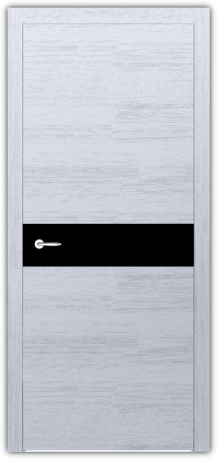 Дверне полотно Rodos Loft Berta G 700 мм, з полустеклом, білий мат, шпон