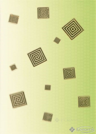 Декор Березакерамика Стиль 25x35 зелений (Залишок 1 шт)