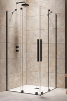 душевая кабина Radaway Furo KDD 100x200 левая, стекло прозрачное, черный (10105100-54-01L)