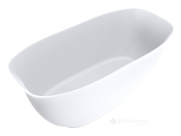 ванна зі штучного каменю Miraggio Santorini 1645x805 овальна біла mirasoft (2409)