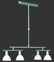 підвісний світильник Reality Dallas, білий, нікель матовий, 4 лампи (R335110407)