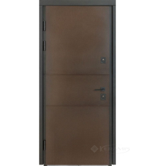 дверь входная Булат Термо House 850x2050x95 левая модель 703/191, венге темный/белый атласный (0073)