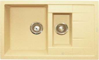 Кухонна мийка Granitika Double Mini 77x50x20 беж (DM775020)