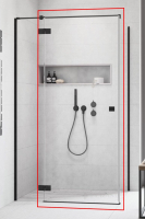 душові двері Radaway Essenza New Black KDJ 80x200 скло прозоре, праві (1385043-54-01R)