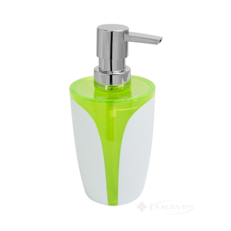 Дозатор жидкого мыла Trento Arte Green бело-зеленый (37106)