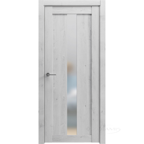 Дверное полотно Grand Lux 13 600 мм, полустекло сатин, нордик