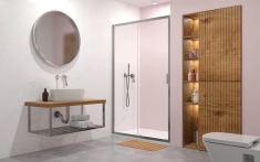 душові двері Radaway Alienta DWJ 1300x1900 безпечне скло, хром (10260130-01-01)