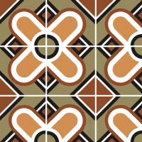 плитка Equipe Bauhome 20x20 blume warm