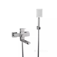 смеситель для ванны Frap поворотный излив, нержавеющая сталь (F32802)