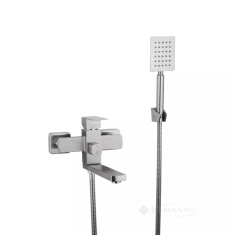 смеситель для ванны Frap поворотный излив, нержавеющая сталь (F32802)