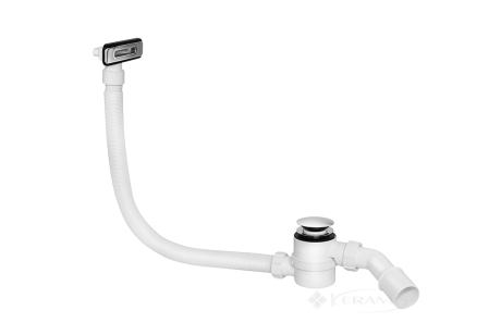 Сифон для ванни McAlpine клік-клак з тонким переливом 40/50 хром (HC2600CLOV)