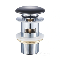 донный клапан Volle click-clack с переливом, gato negro (9000.104203)