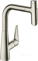 смеситель для мойки Hansgrohe Talis M 220, с вытяжным душем, 2jet, sBox, сталь (73868800)