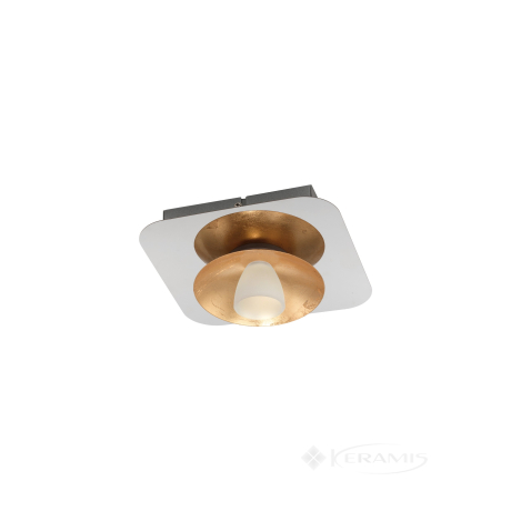 Светильник потолочный Eglo Torano 20x20 см, хром, золото, белый (97521)